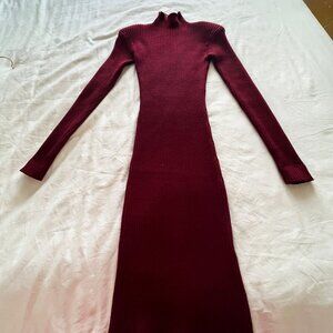 ASTR the Label Gwendolyn Holiday sweater dress in wine XS